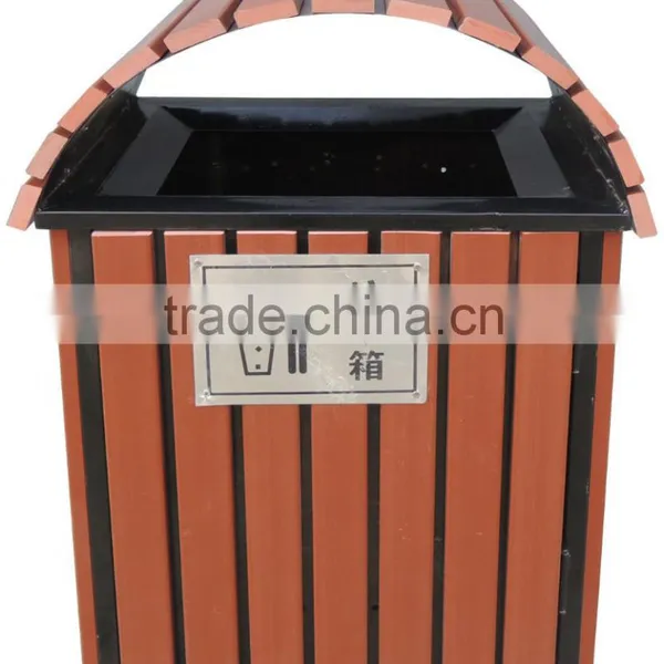 Outdoor Dustbin With Extruded Wood-plastic Composite Material photo-6