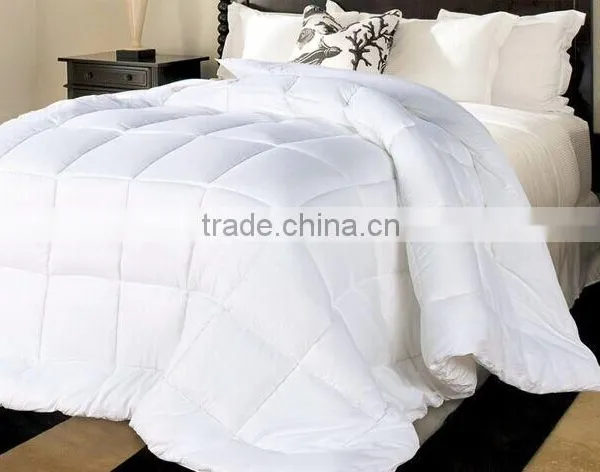 190T Brushed Microfiber With OEKO Quilt Insert White Microfiber Quilt