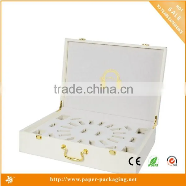 White Color Cardboard Leather Printed Logo Jewelry Box photo-3