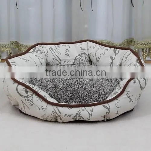 Linen Fabric Material Pet Bed With Vintage Style photo-4