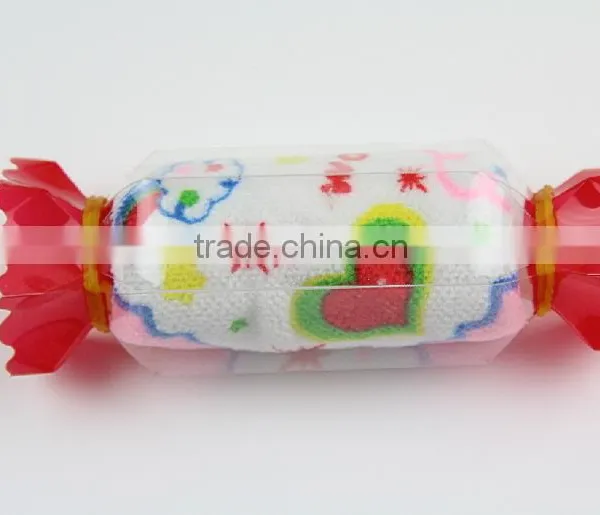 Wholesale Gift 20x20cm 12.5g Candy Souvenir Birthday Towel With Print photo-2