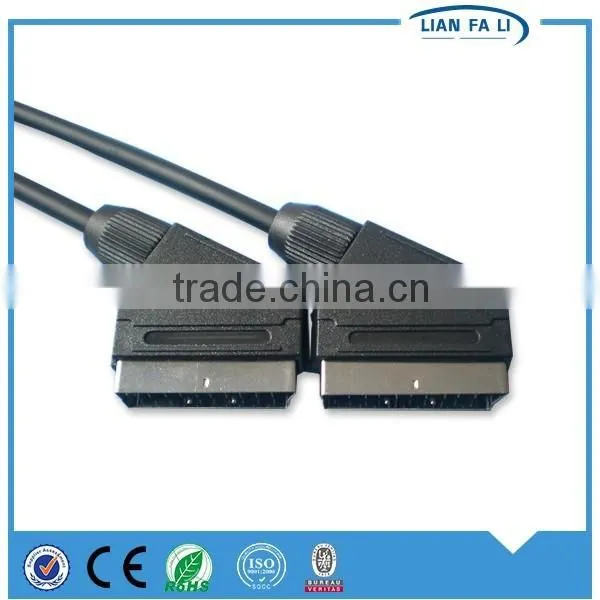 Lianfali Wholesale Scart21 Male TO Scart21 Male Scart to Bnc Cable Hdd Media Player Scart