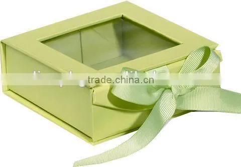 Eco-friendly Custom Black Small Gift Box With Transparent Window photo-4