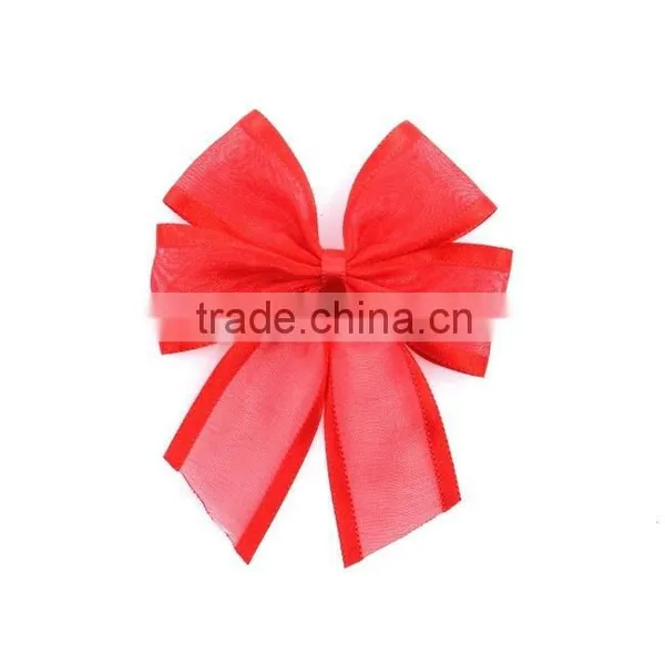 Red Organza Ribbon Bow