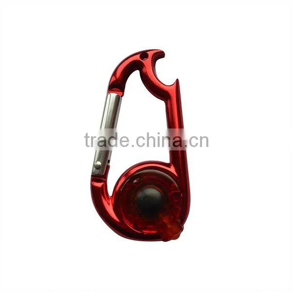 Carabiner Flashlight With Bottle Opener