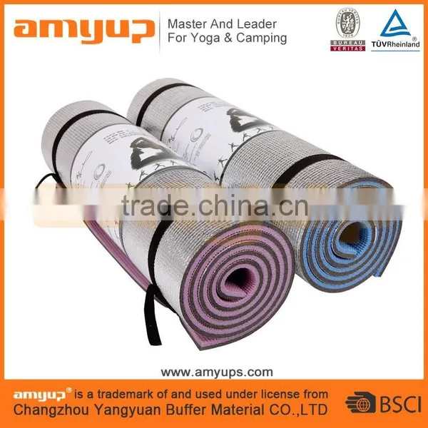 XPE Camping Yoga Exercise Roll Mat With Two Tone Color photo-3