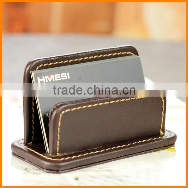 High-end Creative Leather Business Card Holder Business Card Holder Card Case Leather Office Supplies Desktop Storage Finishing photo-5