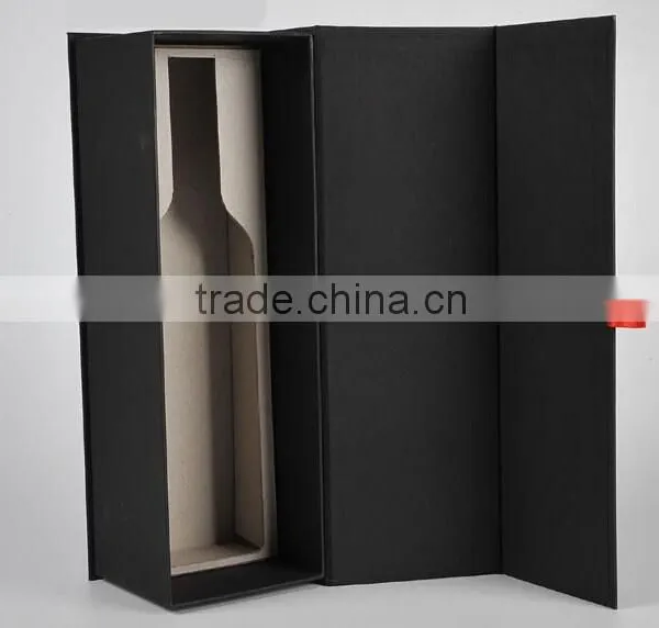 Matt Black Cardboard Wine Paper Box photo-4