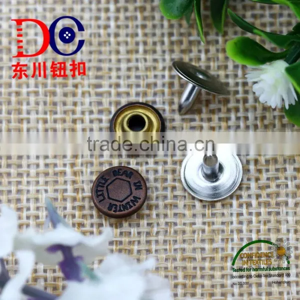 Fashion Metal Button Manufacture Jean Rivet With Embossed Logo photo-2