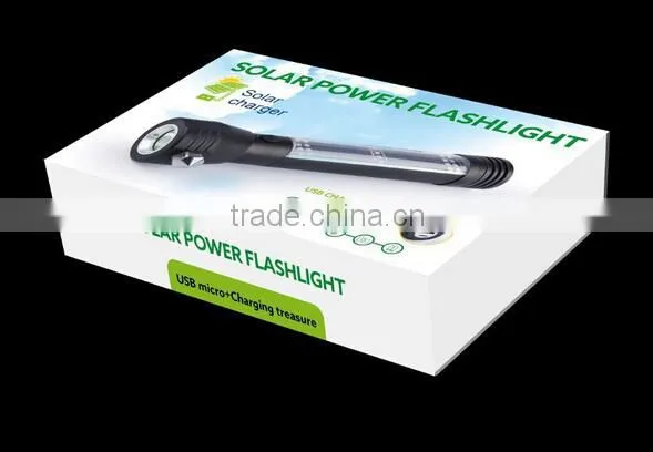 Factory Wholesale Multifunctional Solar Led Flashlight photo-6