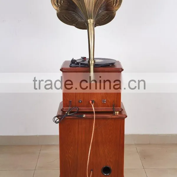 New Professional CD Player With Radio, Nostalgic Phonograph Vintage Gramophone photo-2