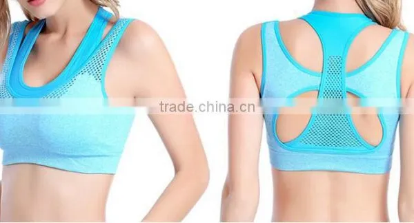 Women Padded Top Athletic Vest Gym Fitness Stretch Cotton Seamless Sports Bra photo-5