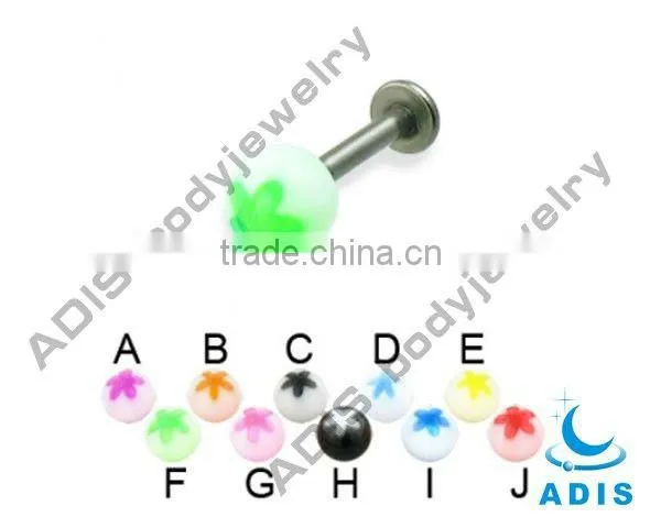 Fashion Piercing Custom Wholesale Colorful Acrylic Lip Labret Ring photo-2