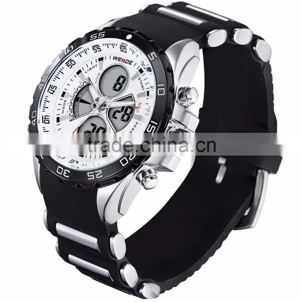 WEIDE New Waterproof Military Watch Fashion Watch Company Rubber Bracet Diver Waterproof LCD Silicone Watch Manufacture photo-5