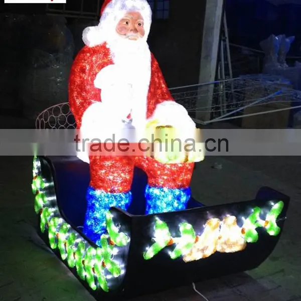 Christmas Moose Car Santa in Car Christmas Decoration Santa Sleigh Decoration Light Christmas Light With Santa and Reindeer photo-2