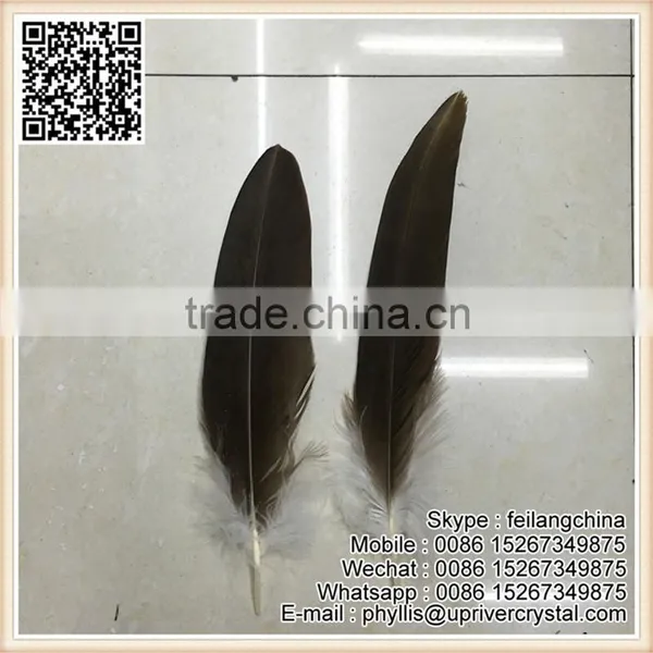 Indian Hat Decoration Brown And White Big Eagle Feather photo-2