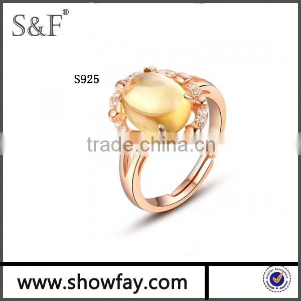 2015 Rose Gold Plated Ring , Engagement Stone Ring photo-3