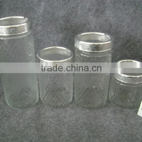 Frost Glass Jar With Lid photo-2