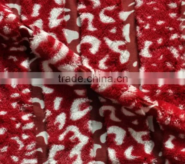 Drop Needle Cheetach Plush Fabric photo-2
