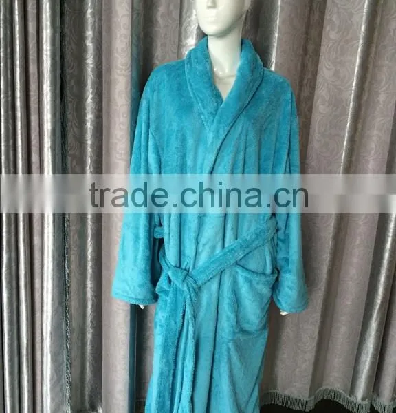 Polyester Microfiber Coral Fleece Bathrobe
