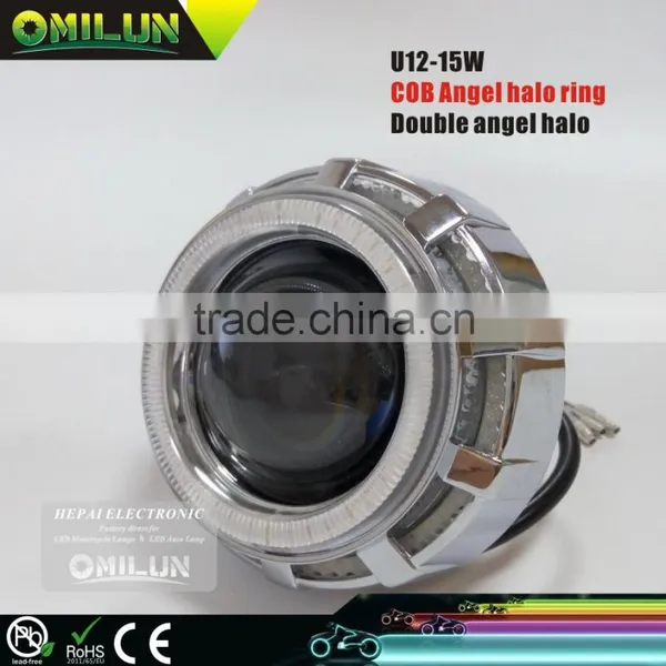 Factory Driect Led Motorcycle Double Angel Eye Headlights photo-2