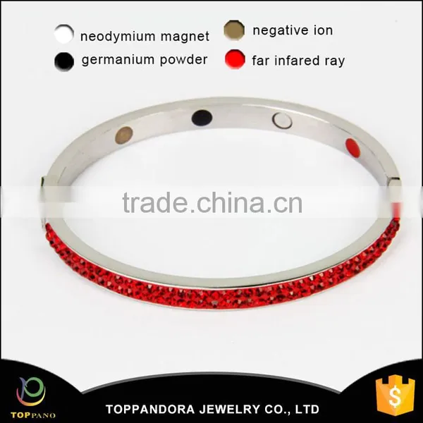 China Wholesale Handmade Adjustable Wire Bracelet Colorful Crystal Stainless Steel Expandable Bangle photo-3