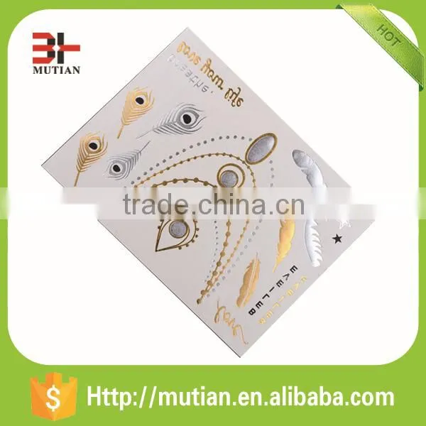 Custom Small Gold and Silvery Star Body Tattoo Sticker photo-3