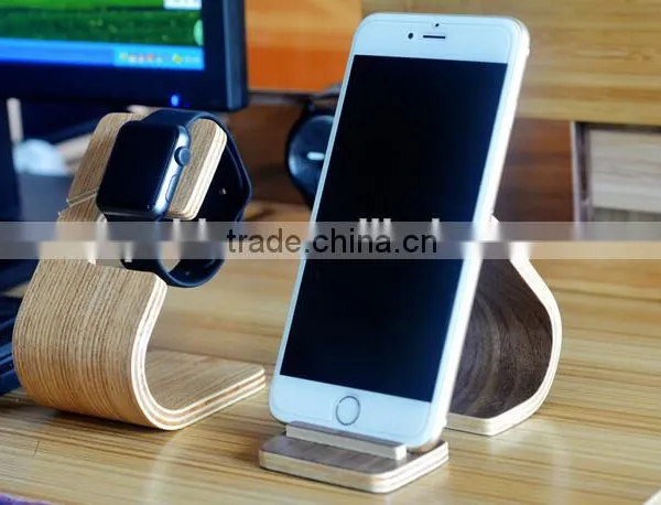 Wholesale for Ipad Iphone 6 Wood Stand Charging Stand Holder Multi-function, for Apple Watch Wooden Stand photo-2
