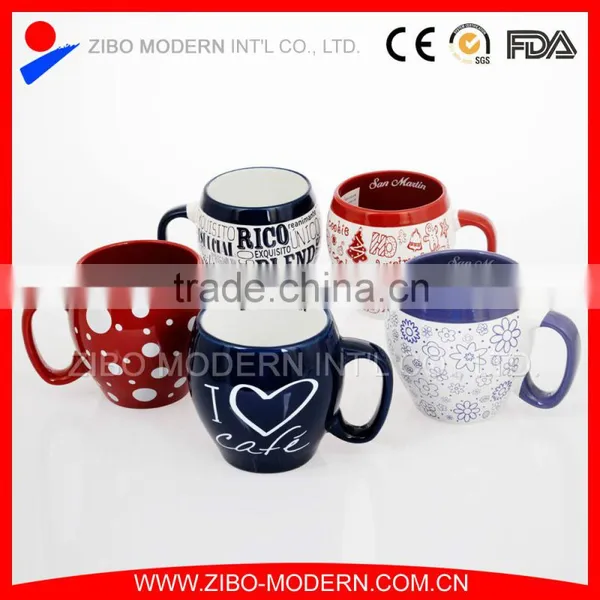 Coloured Mug Shaped Like a Drum With Printing photo-2