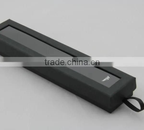 High End Handmade Black Bracelet Box / Jewelry Packing Boxes With Pvc Clear Window Custom Made Accept photo-3