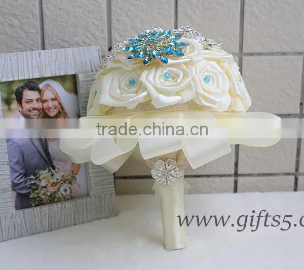 Handmade Graceful Brooch Wedding Bouquet for Bride photo-2