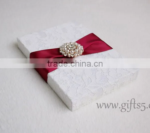 Elegant White Wedding Invitation Card Box With Professional Supplier photo-5