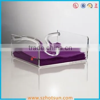 High quality clear bar napkin holder acrylic plastic napkin holder