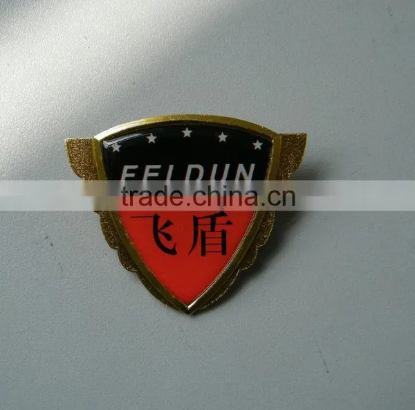 Shield Shaped Metal Lapel Pin With Epoxy Resin Dome Coating,custom Printing Pin Badge photo-2