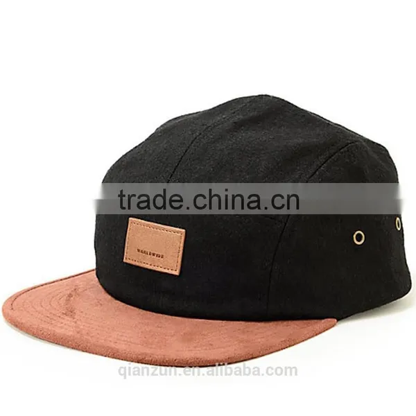 China Supplier Leather Patch 5 Panel Hat Manufacturer photo-3