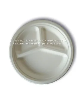 JUST Disposable Compostable Tableware 3Compartment Plate10