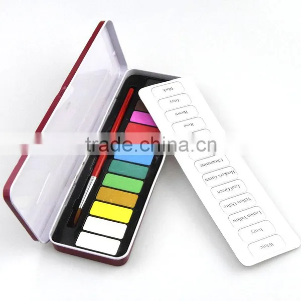 Factory Directly Supply With Certificate Popular Non-toxic Safe Water Color Paint Set Solid Watercolor Cake Paint Wholesale photo-6