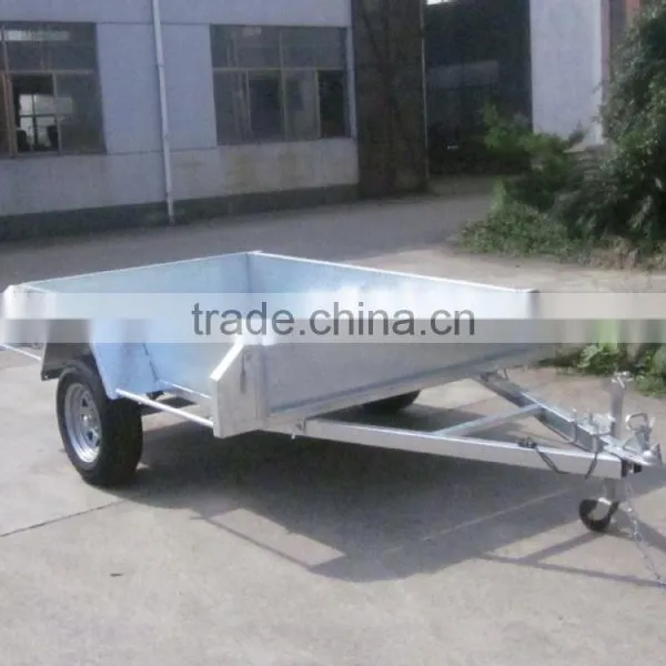 Economic Hot Dipped Galvanized 7x5ft Fully Welded Stronger Single Axle Box Trailer photo-4