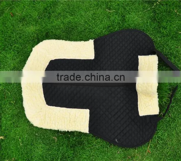 Wool Felt Half White English Horse Products Saddle Pad photo-3