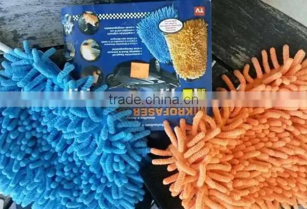 Greenwell 1 Polyester One Side Chenille Microfiber Car Cleaning Glove Car Mirror Gloves Car Wash Glove photo-5