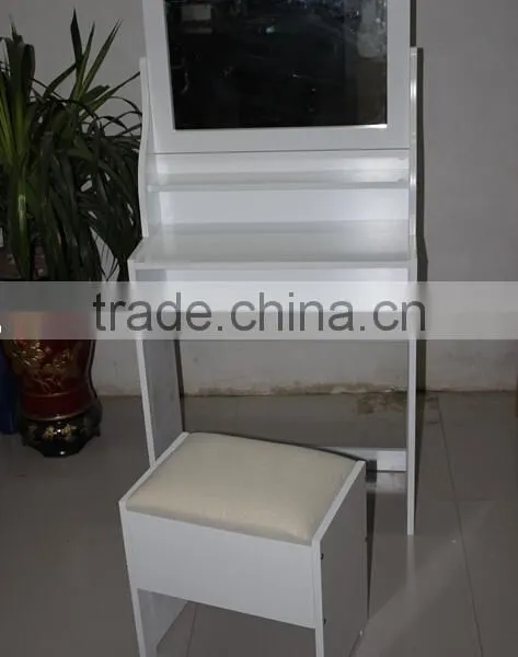 Bedroom Wooden Dresser, Make up Dressing Table Set, Table With Mirror & Stool photo-2
