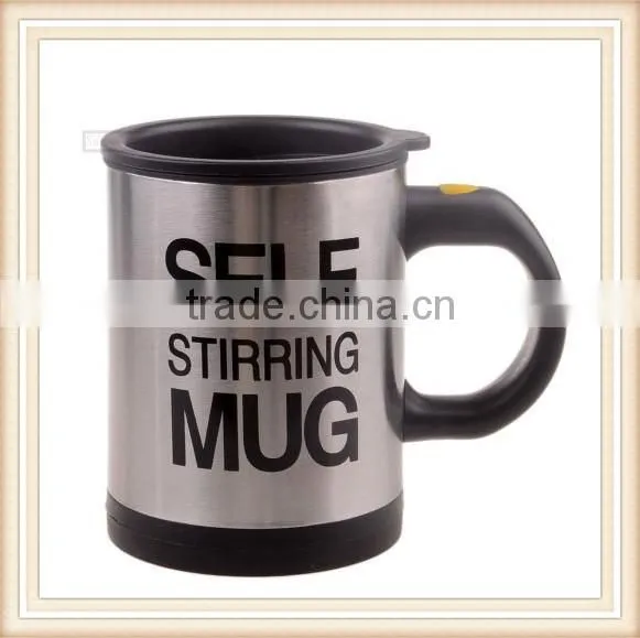 Automatic Plain Mixing Coffee Tea Cup Lazy Self Stirring Mug Button Pressing BLK photo-2