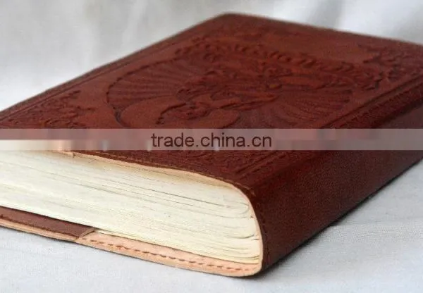 Handmade Vintage Buddha Embossed Refillable Leather Diary photo-3