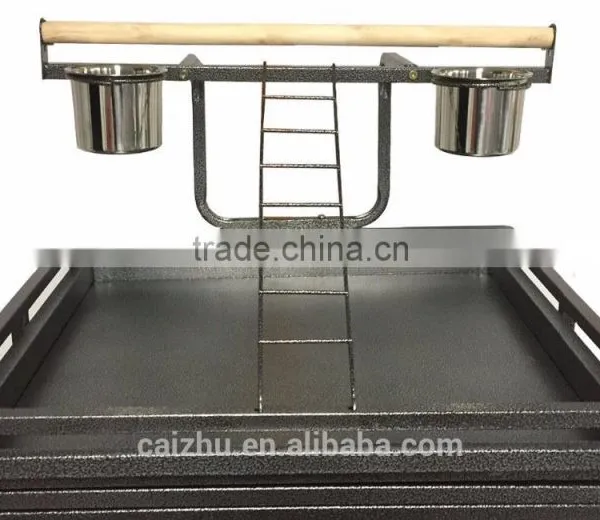 190cm Twin Double Parrot Aviary Bird Cage With Play Roof Top Ladder photo-3
