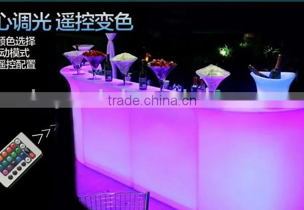 Rechargeable Plastic LED Luminated Night Club Furniture Interactive Counter photo-4