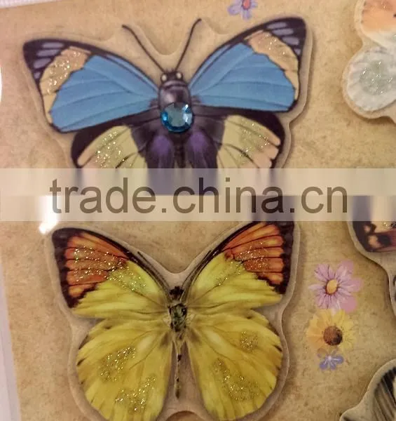 Lovely & Vivid Butterfly Sticker in Various Colors, Popular Scrapbooking Decorative Sticker photo-4