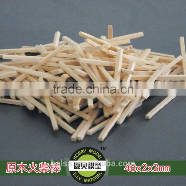 China Manufacturers Custom Coulorful/uncolorful Match Wood Stick for Model photo-3