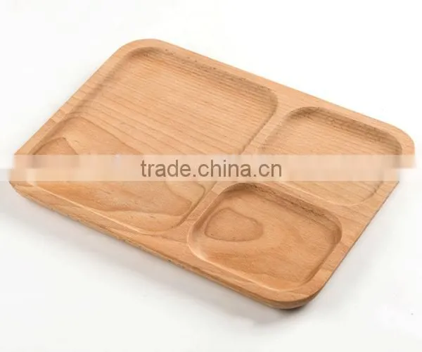Eco-friendly 25x18.5x1cm Wooden Food Tray photo-3