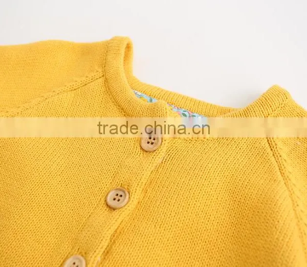 Wholesale Ginger Color Knitting Patterns Baby Girl Cardigans Sweaters photo-3