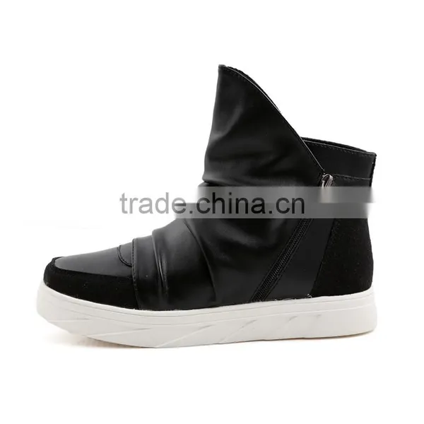 High Quality White Casual Shoes Fashion Brand China Factory, Adults Lace up Casual Leather Shoes Sneakers Sample for Men Women photo-3